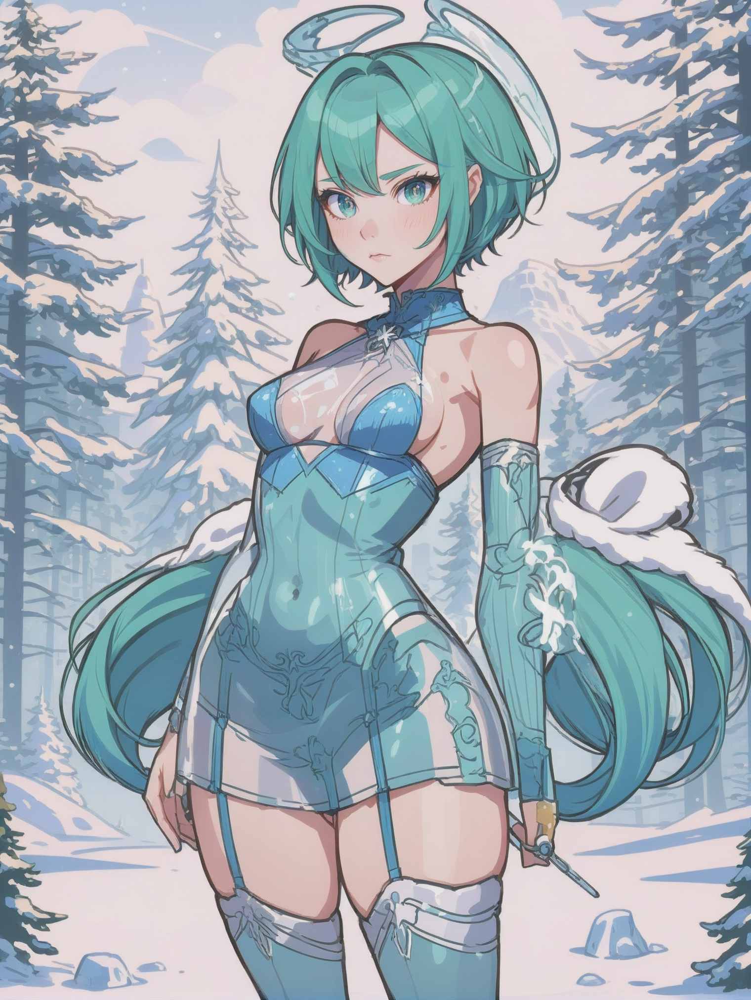 01119-2221947990-1girl, woman, sorceress, bombshell hair, forest green and blue hair, bombshell bob cut, toned body, athletic build, narrow waist.webp